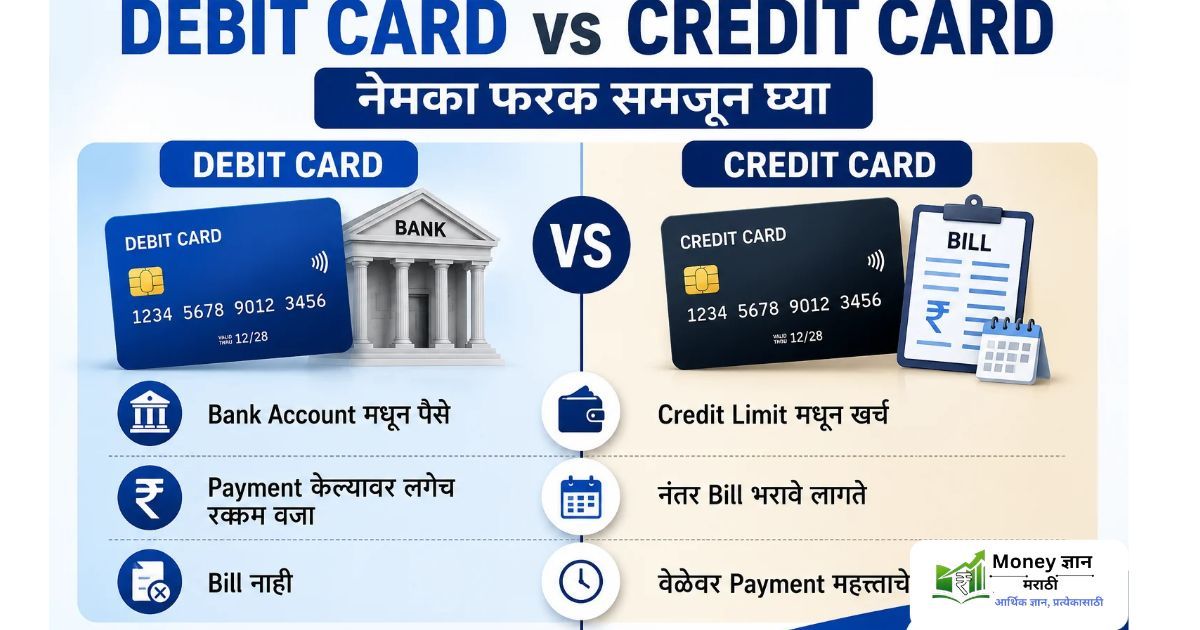 Debit Card vs Credit Card – मुख्य फरक